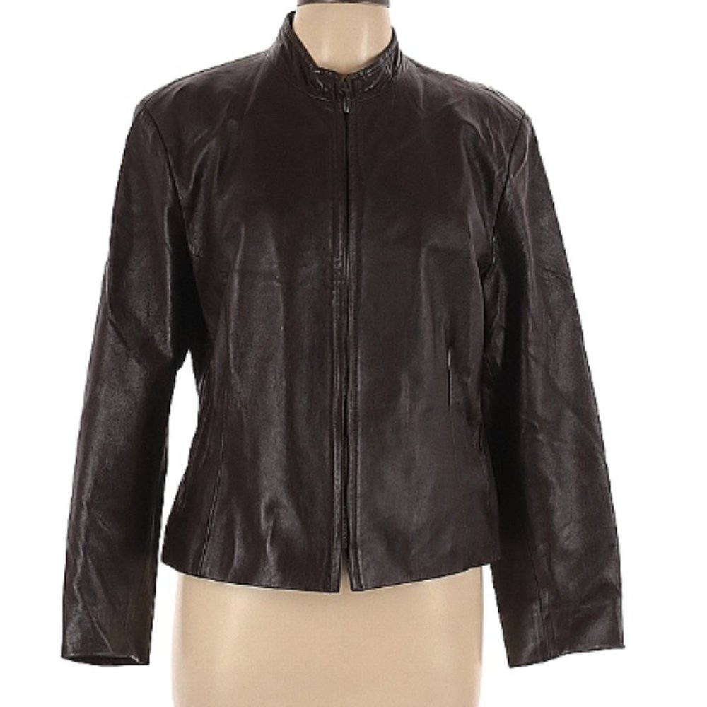 Classic Dark Brown Leather Racer